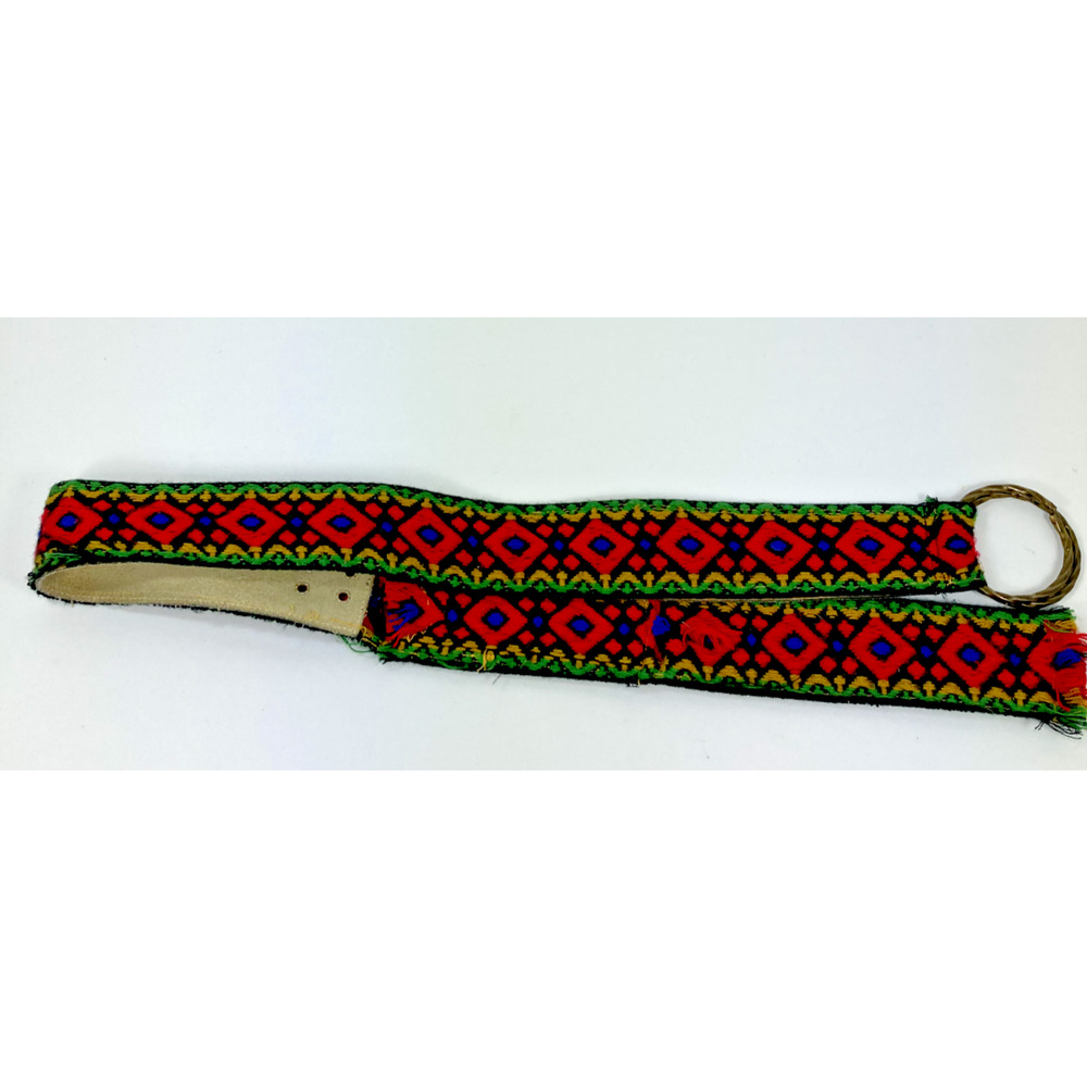 Vintage Women's Belt Top Grain Cowhide Colorful Adjustable Strap 26